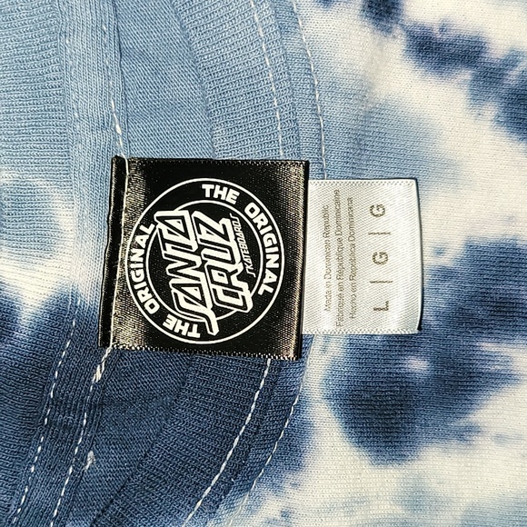DEADSTOCK w/ tags. Santa Cruz. Screaming Hand. Tyedye.  Men's Large. - Picture 2 of 15